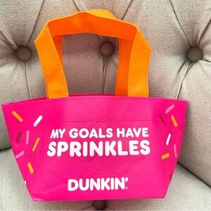 🩷 Dunkin’ Donuts Pink mini tote bag Dunkin my goals have more sprinkles